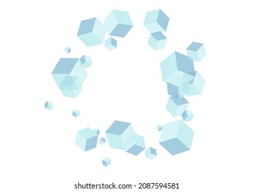 Gray Polygon Background White Vector. Box Shape Texture. White Block Modern Design. Cover Card. Blue-gray Concept Geometric.