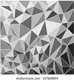 Gray Polygonal Background With White Contour