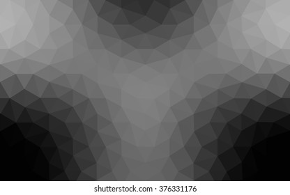 Gray polygonal illustration, which consist of triangles. Geometric background in Origami style with gradient. Triangular design for your business.