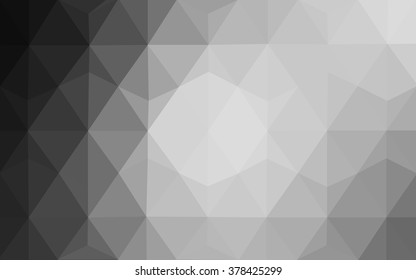 Gray polygonal illustration, which consist of triangles. Geometric background in Origami style with gradient. Triangular design for your business.