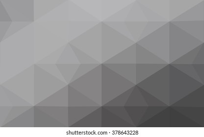 Gray polygonal illustration, which consist of triangles. Geometric background in Origami style with gradient. Triangular design for your business.