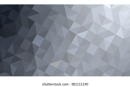 Gray polygonal illustration, which consist of triangles. Geometric background in Origami style with gradient. Triangular design for your business.