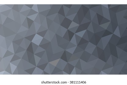 Gray polygonal illustration, which consist of triangles. Geometric background in Origami style with gradient. Triangular design for your business.