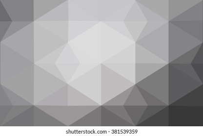 Gray polygonal illustration, which consist of triangles. Geometric background in Origami style with gradient. Triangular design for your business.