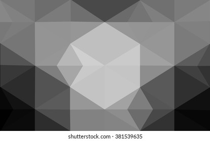 Gray polygonal illustration, which consist of triangles. Geometric background in Origami style with gradient. Triangular design for your business.