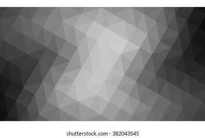 Gray polygonal illustration, which consist of triangles. Geometric background in Origami style with gradient. Triangular design for your business.