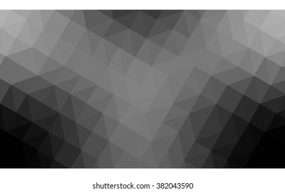 Gray polygonal illustration, which consist of triangles. Geometric background in Origami style with gradient. Triangular design for your business.