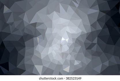 Gray polygonal illustration, which consist of triangles. Geometric background in Origami style with gradient. Triangular design for your business.