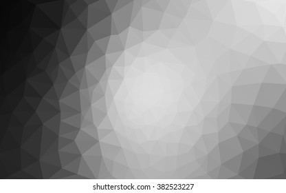 Gray polygonal illustration, which consist of triangles. Geometric background in Origami style with gradient. Triangular design for your business.
