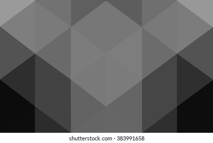 Gray polygonal illustration, which consist of triangles. Geometric background in Origami style with gradient. Triangular design for your business.