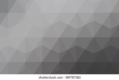 Gray polygonal illustration, which consist of triangles. Geometric background in Origami style with gradient. Triangular design for your business.
