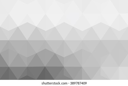 Gray polygonal illustration, which consist of triangles. Geometric background in Origami style with gradient. Triangular design for your business.