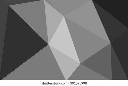 Gray polygonal illustration, which consist of triangles. Geometric background in Origami style with gradient. Triangular design for your business.