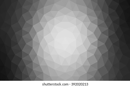 Gray polygonal illustration, which consist of triangles. Geometric background in Origami style with gradient. Triangular design for your business.