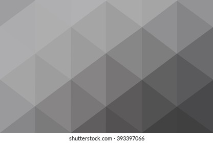 Gray polygonal illustration, which consist of triangles. Geometric background in Origami style with gradient. Triangular design for your business.