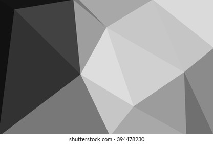 Gray polygonal illustration, which consist of triangles. Geometric background in Origami style with gradient. Triangular design for your business.