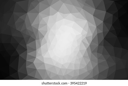 Gray polygonal illustration, which consist of triangles. Geometric background in Origami style with gradient. Triangular design for your business.