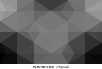 Gray polygonal illustration, which consist of triangles. Geometric background in Origami style with gradient. Triangular design for your business.