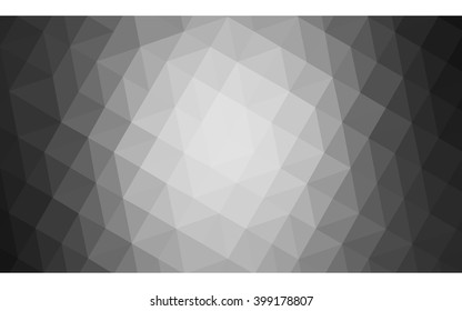 Gray polygonal illustration, which consist of triangles. Geometric background in Origami style with gradient. Triangular design for your business.
