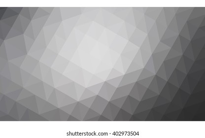Gray polygonal illustration, which consist of triangles. Geometric background in Origami style with gradient. Triangular design for your business.
