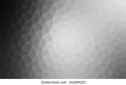 Gray polygonal illustration, which consist of triangles. Geometric background in Origami style with gradient. Triangular design for your business.