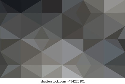 Gray polygonal illustration, which consist of triangles. Geometric background in Origami style with gradient. Triangular design for your business.