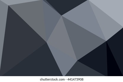 Gray polygonal illustration, which consist of triangles. Geometric background in Origami style with gradient. Triangular design for your business.