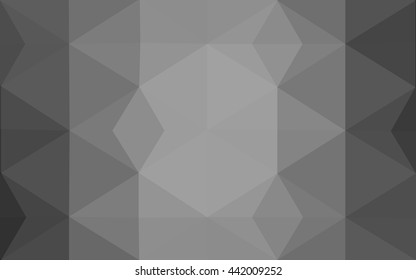 Gray polygonal illustration, which consist of triangles. Geometric background in Origami style with gradient. Triangular design for your business.