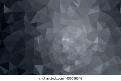 Gray polygonal illustration, which consist of triangles. Geometric background in Origami style with gradient. Triangular design for your business.