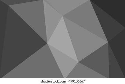 Gray polygonal illustration, which consist of triangles. Geometric background in Origami style with gradient. Triangular design for your business.