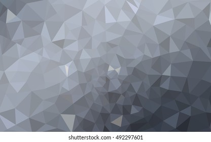 Gray polygonal illustration, which consist of triangles. Geometric background in Origami style with gradient. Triangular design for your business.