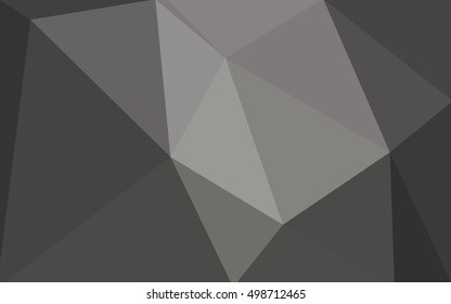 Gray polygonal illustration, which consist of triangles. Geometric background in Origami style with gradient. Triangular design for your business.