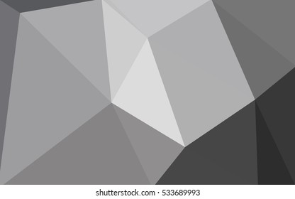 Gray polygonal illustration, which consist of triangles. Geometric background in Origami style with gradient. Triangular design for your business.