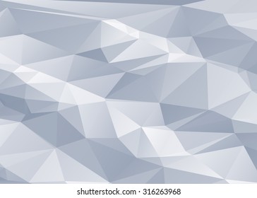 Gray polygonal mosaic background. Low poly style vector illustration