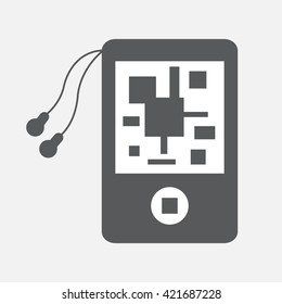 Gray Portable Media Player Icon