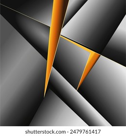 Gray premium abstract background with luxury gradient geometric elements. Rich background for exclusive designs. - Vector