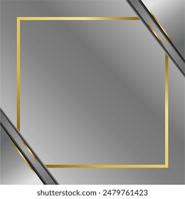 Gray premium abstract background with luxury gradient geometric elements. Rich background for exclusive designs. - Vector