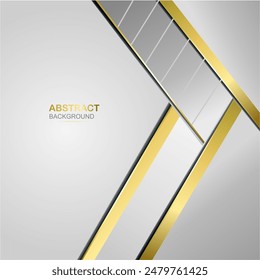 Gray premium abstract background with luxury gradient geometric elements. Rich background for exclusive designs. - Vector