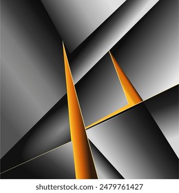 Grauer Premium-abstrakter Hintergrund mit luxuriösen Gradienten geometrischen Elementen. Reichhaltiger Hintergrund für exklusive Designs. - VEKTORGRAFIK