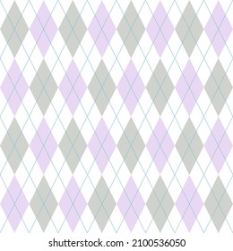 Gray and purple diamond square there are blue streaks across. Patterns for fabrics or designs.