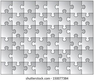 Gray puzzle, vector illustration