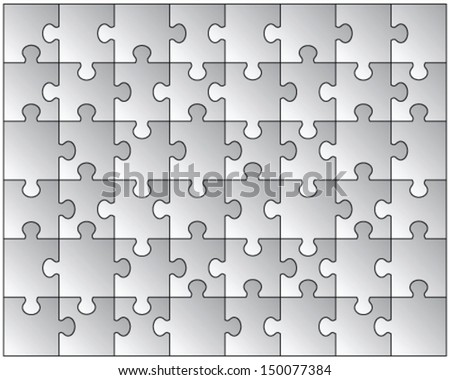 Gray puzzle, vector illustration