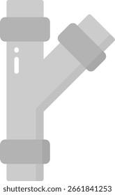 Conector de tubo de ajuste Y de PVC cinza para encanamento