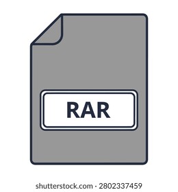 A gray RAR file icon on a white background, representing a compressed archive file