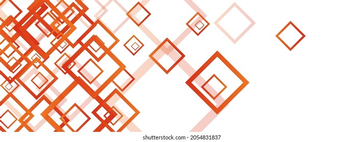 Gray Rectangle Geometry Vector Panoramic Background. Geometric Ornament Cover. Grey Mosaic Template. Yellow Business Illustration.