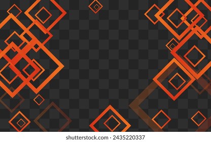 Gray Rectangle Style Vector Transparent Background. Simple Ornament Backdrop. Grey Contemporary Texture. Light Business Frame.