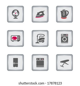 Gray rectangle web icon, set 18