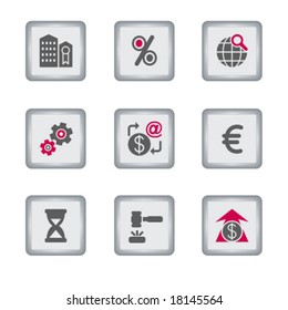 Gray rectangle web icon, set 25
