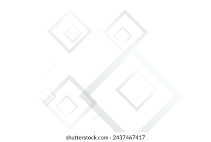 Gray Rectangular Minimal Vector  Background. Creative Tile Banner. White Abstract Backdrop. Grey Simple Pattern.
