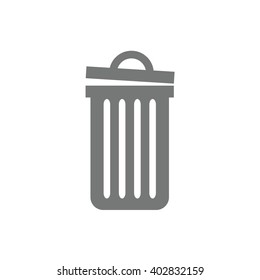 Gray recycle bin vector icon